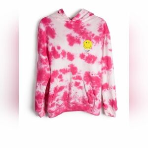 Smiley x H&M Pink Tie-Dye Hoodie XS